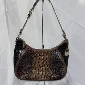 Y2K Brahmin Pecan Melbourne Collection Karissa Shoulder Bag Quiet Luxury Classic